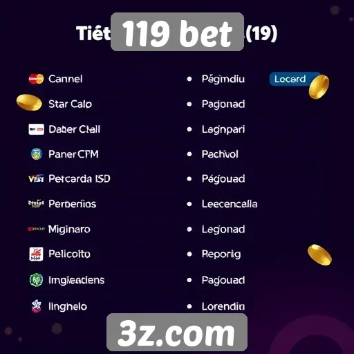 119 bet - Métodos de pagamento aceitos na 119 bet